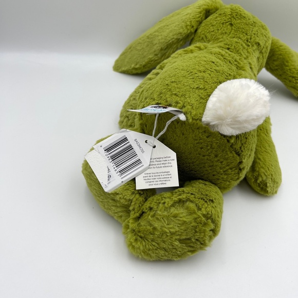 BNWT RARE Jellycat BASHFUL MOSS BUNNY Medium RETIRED Soft Plush Toy Green Rabbit - Picture 3 of 5